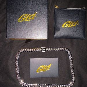 GLD White Gold Plated Miami Cuban Link Necklace